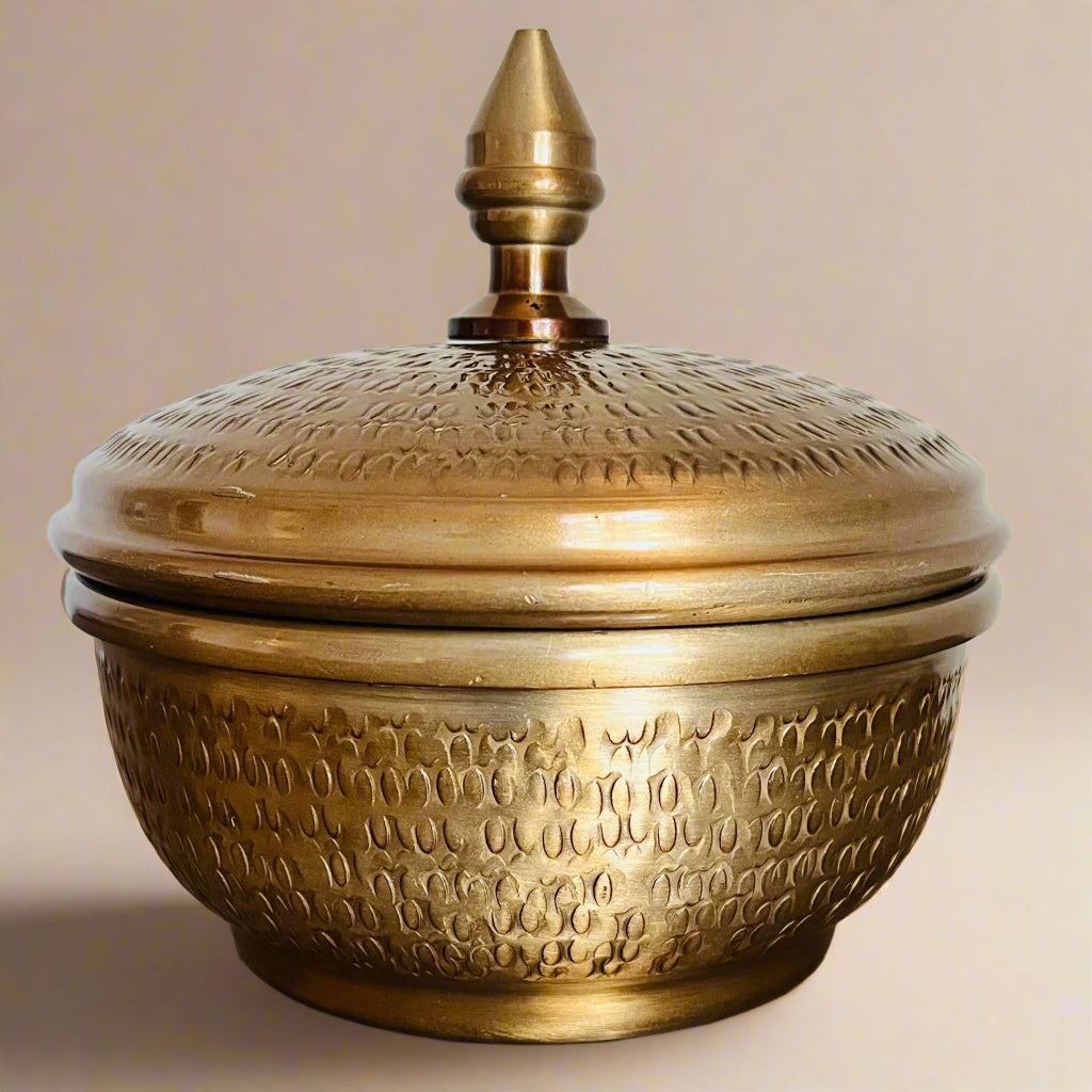 Handcrafted Decorative Bowl with Lid
