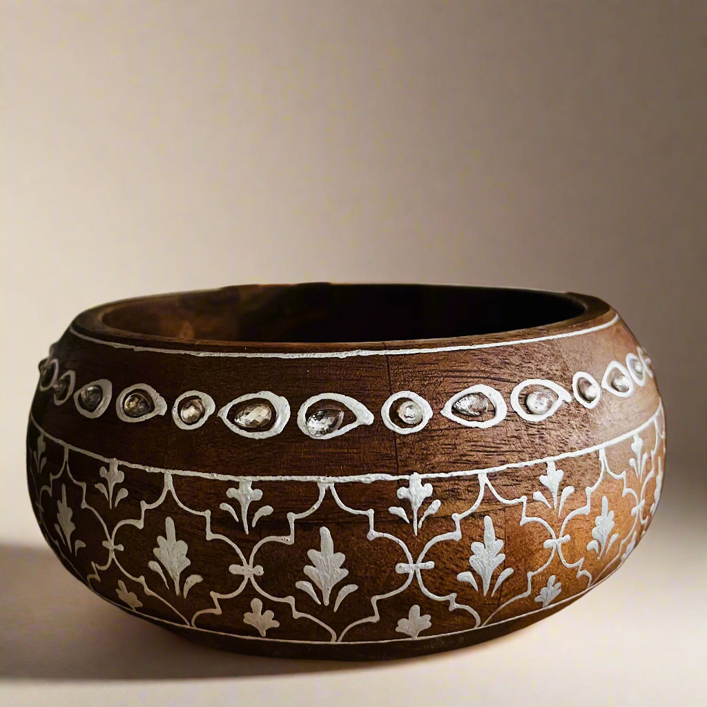 Elegant Silver Floral Bowl