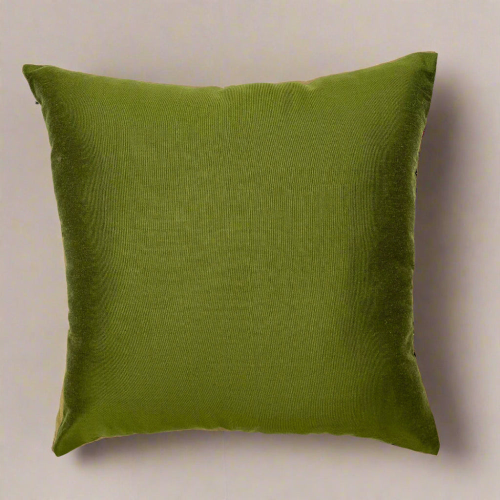 Rajwada – The Royal Bloom Cushion Cover 16x16 – Silk &amp; Cotton Decorative Throw Pillow