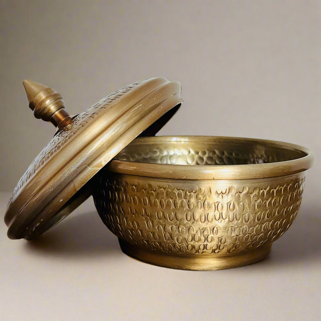 Handcrafted Decorative Bowl with Lid