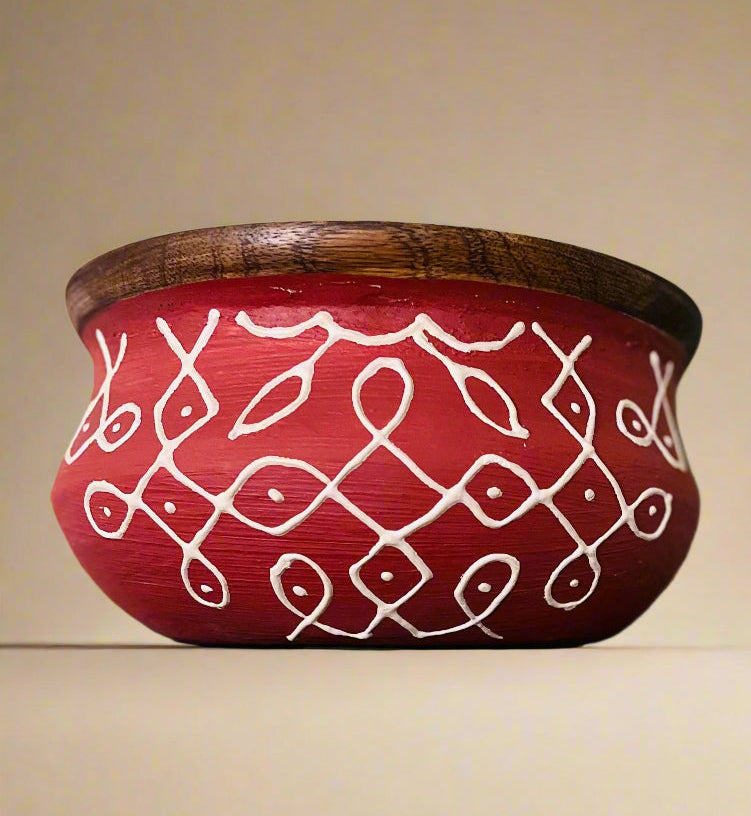 Crimson Hand painted Bowl