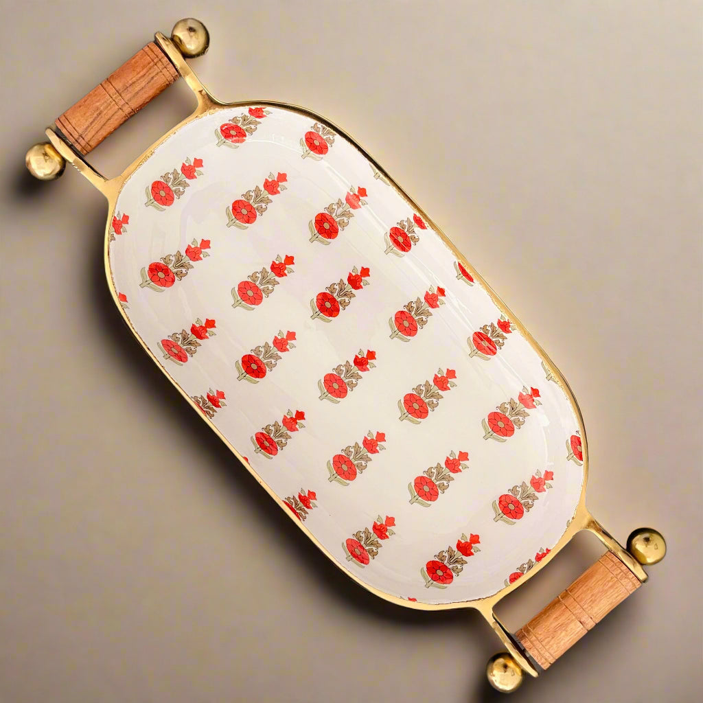 Floral Decorative Tray